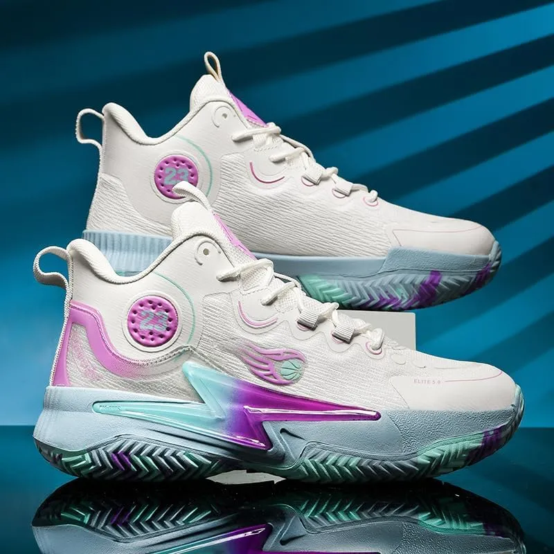 Womens Mens Basketball Shoes Breathable Comfortable Lightweight Fashion Athletic Sneakers Non Slip Outdoor Sport Shoe for Unisex