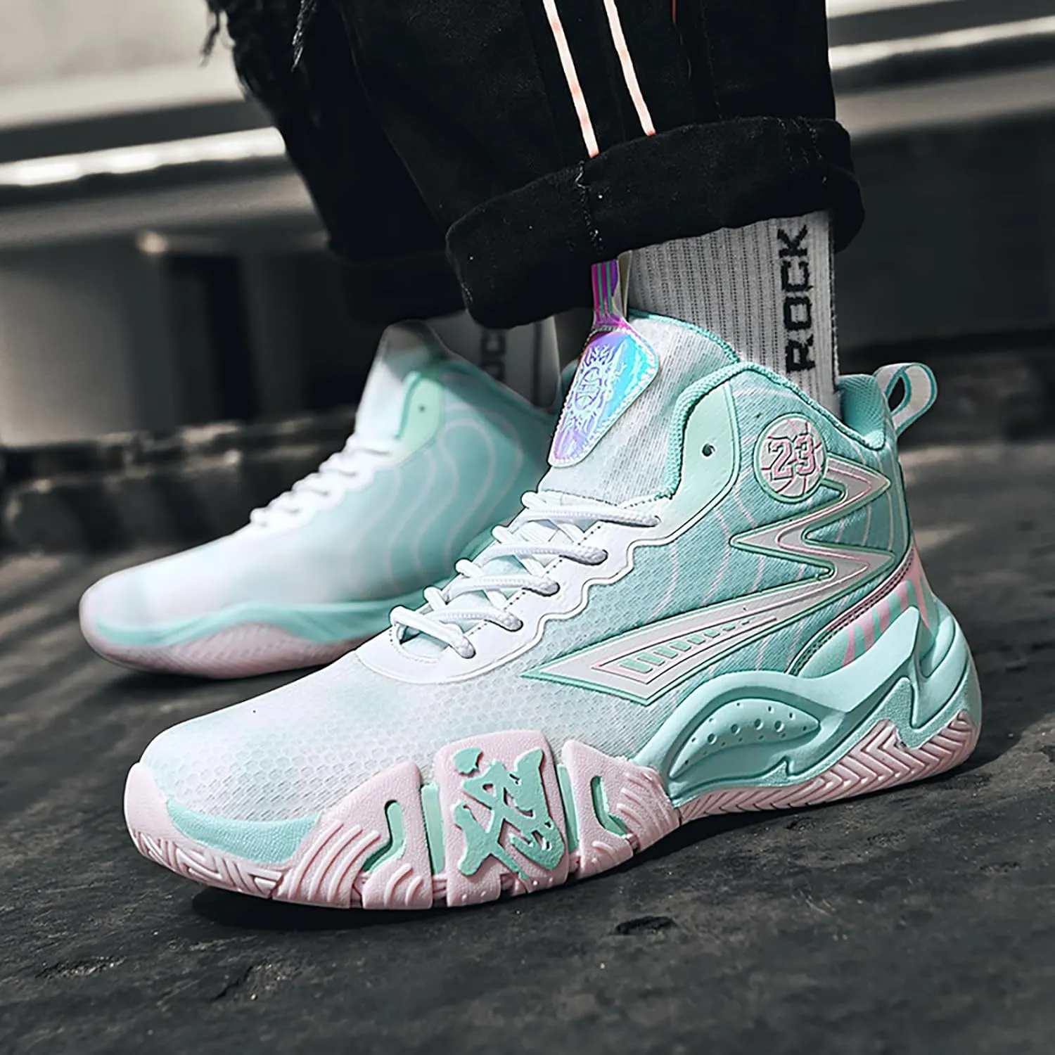 Womens Mens Basketball Shoes Breathable Comfortable Lightweight Fashion Athletic Sneakers Non Slip Outdoor Sport Shoes