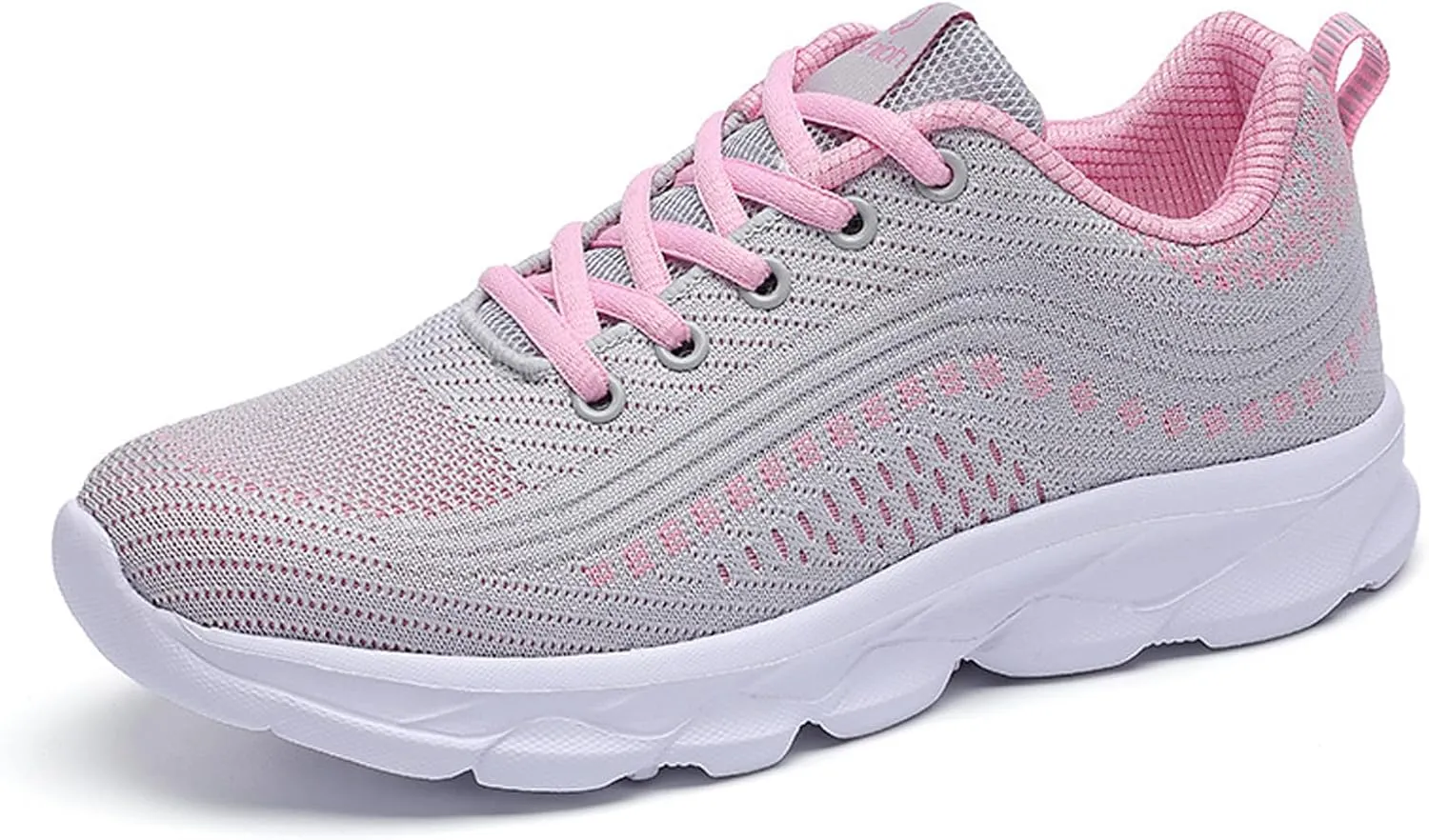 Women's Mesh Lace up Lightweight Running Sneakers Comfortable Breathable Non-Slip Soft Sole Casual Walking Sports Shoes Work Gym Trekking Tennis Sneakers