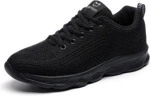 Women's Mesh Lace up Lightweight Running Sneakers Comfortable Breathable Non-Slip Soft Sole Casual Walking Sports Shoes Work Gym Trekking Tennis Sneakers