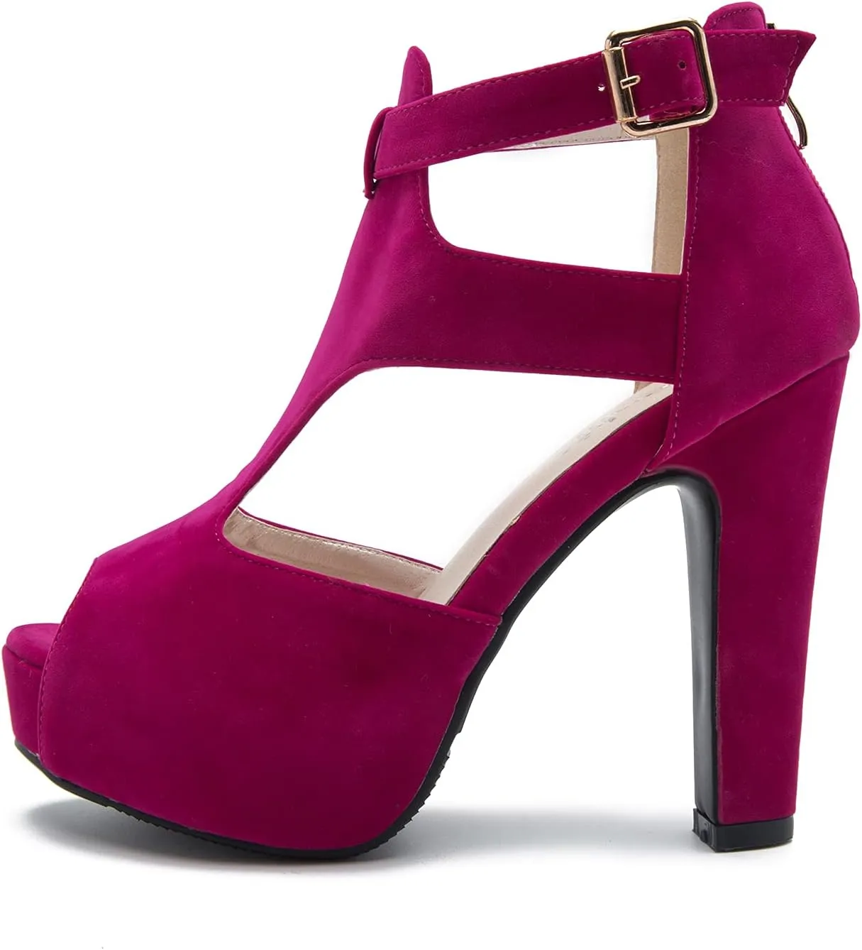 Women's Platform Chunky Block High Heel Peep-Toe Dress Sandals