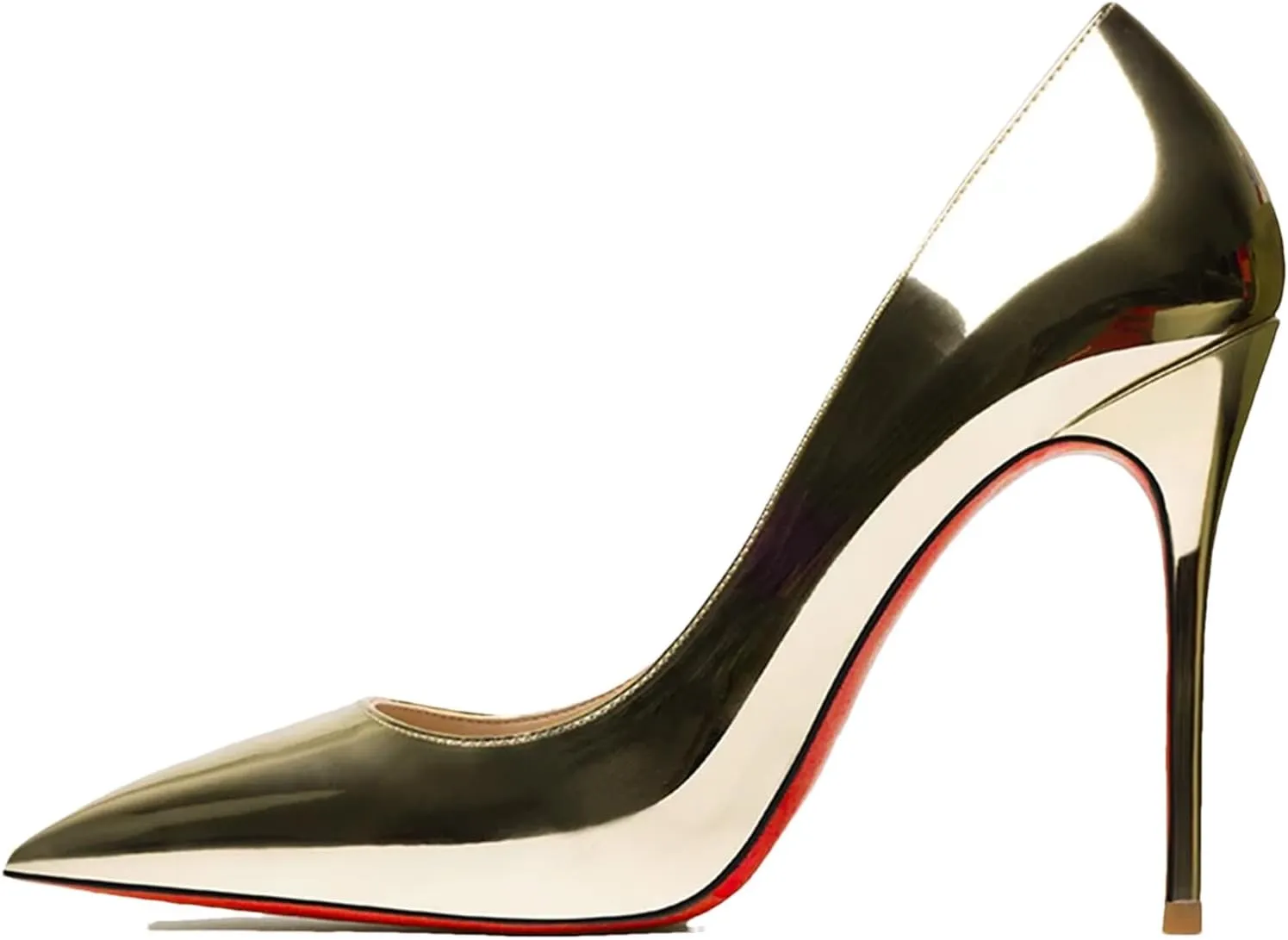 Women's Red Bottom Heels, Star Style Leather Party Pumps