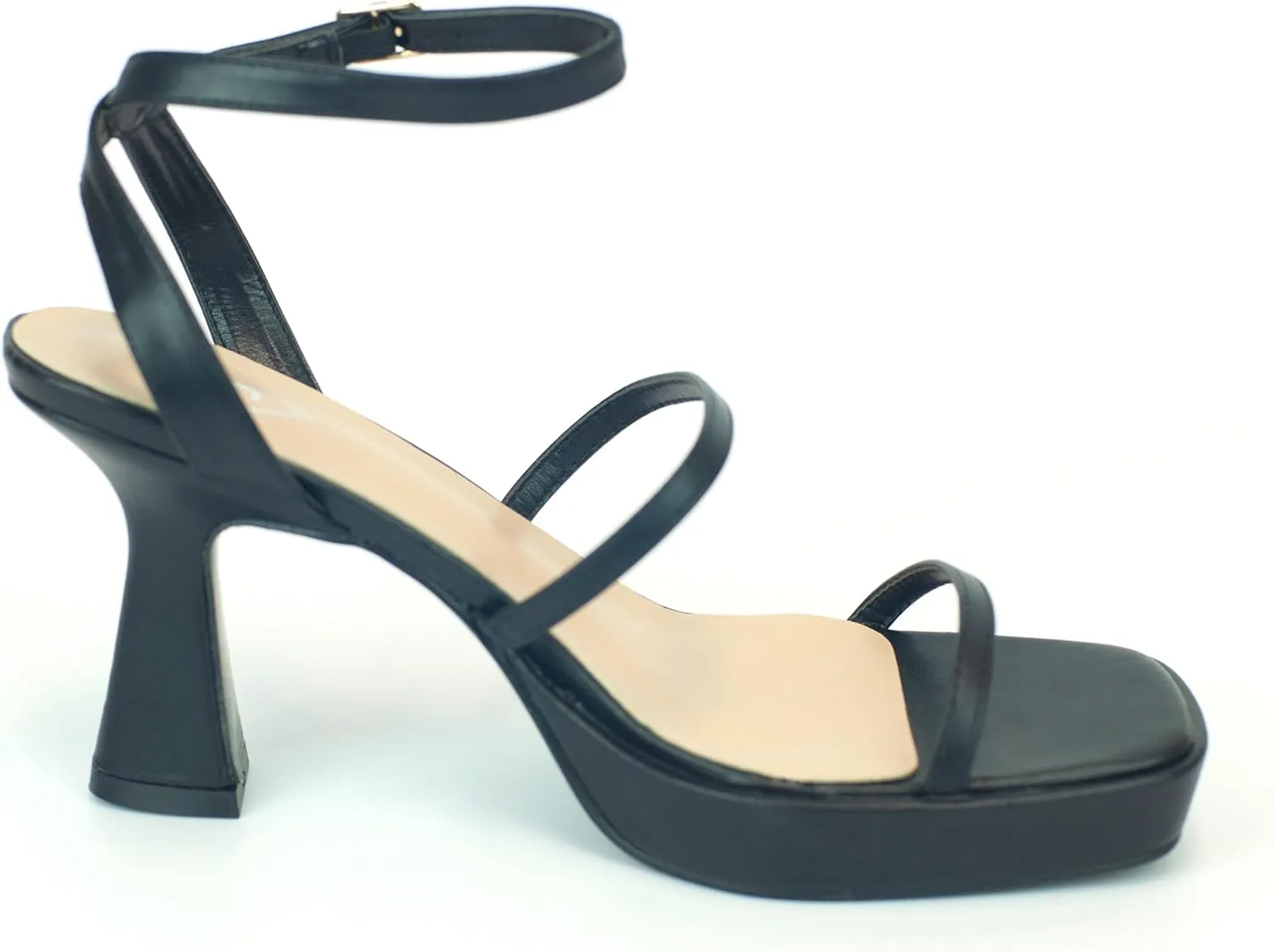 Women's Sandals Chunky High Heels Platform Buckle Straps Adult