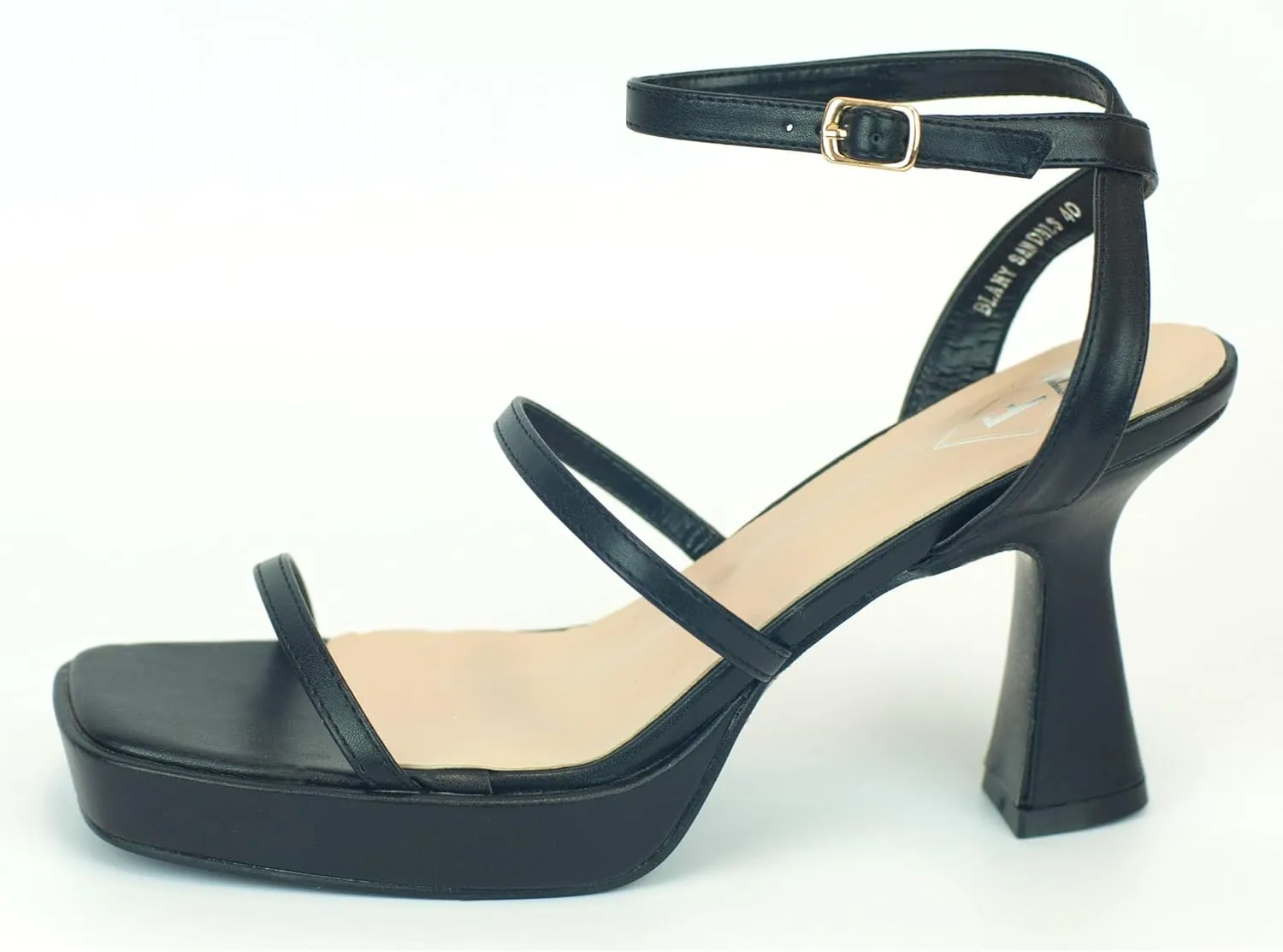 Women's Sandals Chunky High Heels Platform Buckle Straps Adult