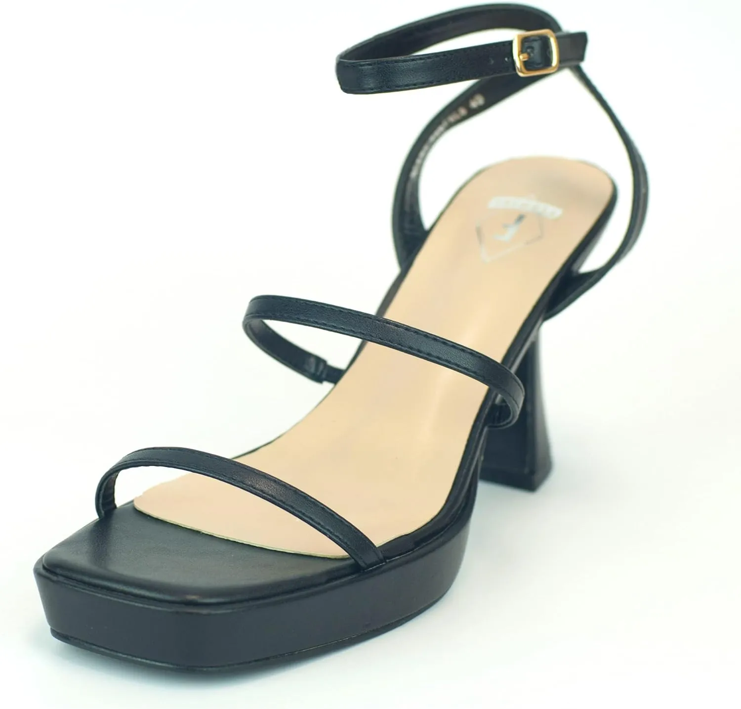 Women's Sandals Chunky High Heels Platform Buckle Straps Adult