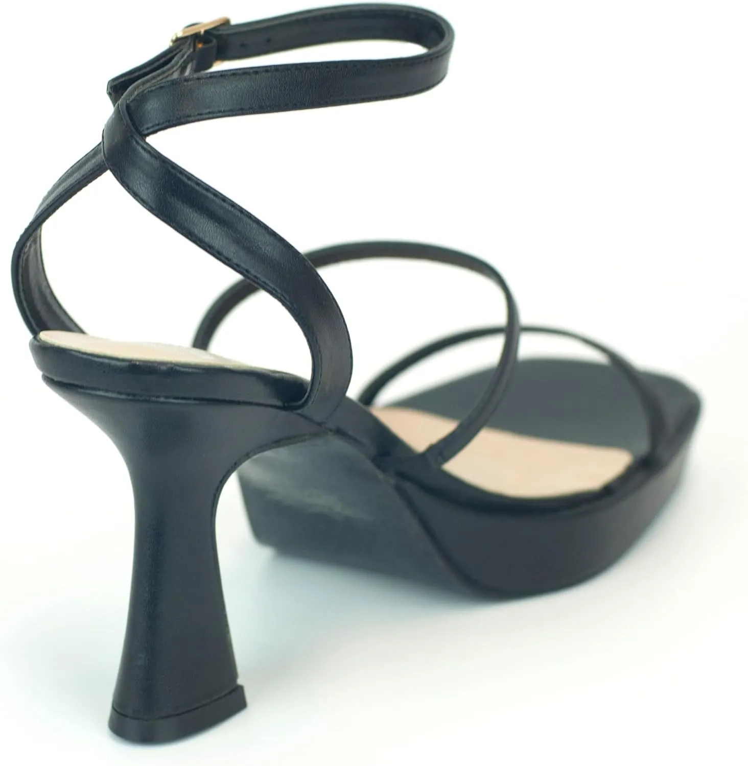 Women's Sandals Chunky High Heels Platform Buckle Straps Adult