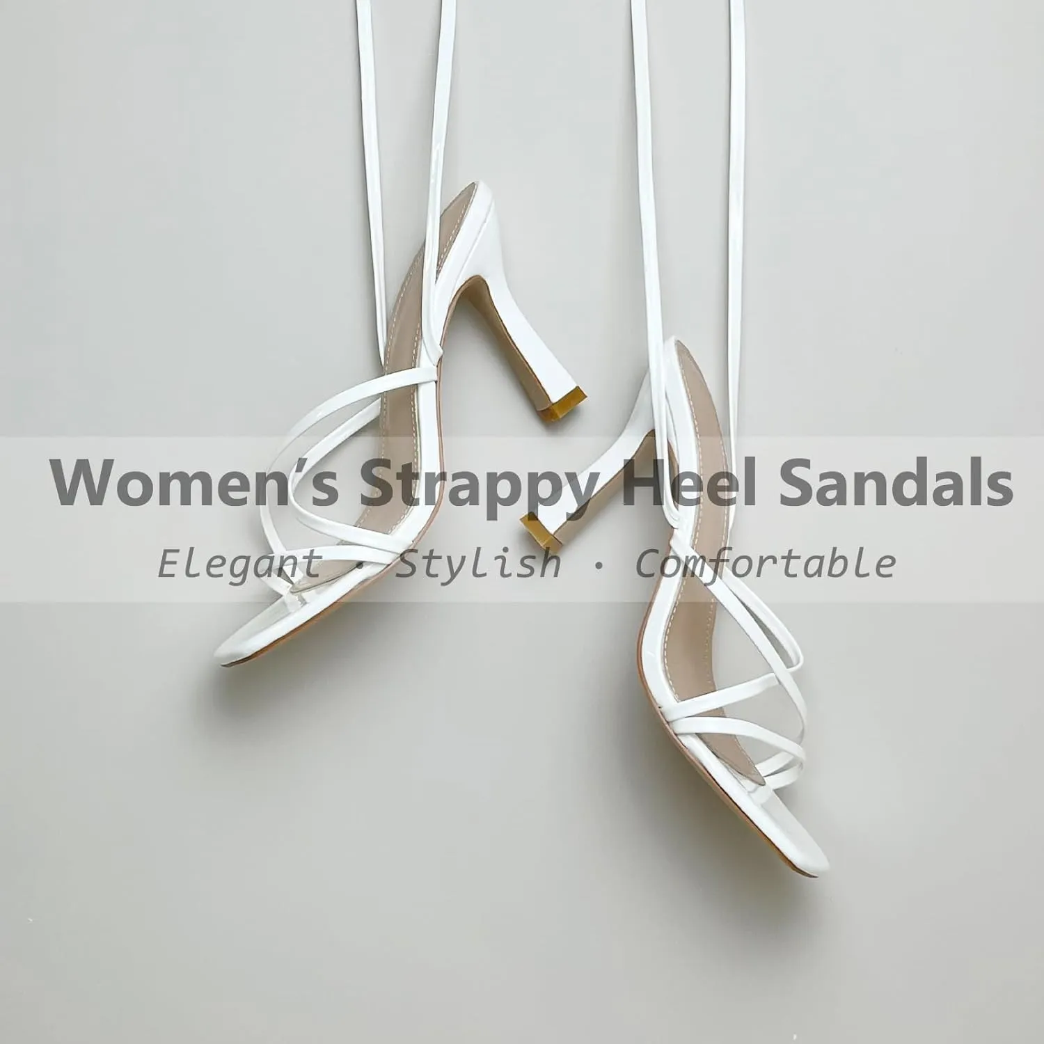 Women’s Strappy Stiletto High Heeled Square Toe Sandals