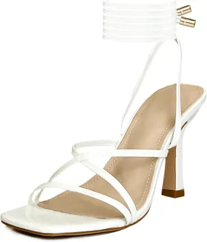 Women’s Strappy Stiletto High Heeled Square Toe Sandals