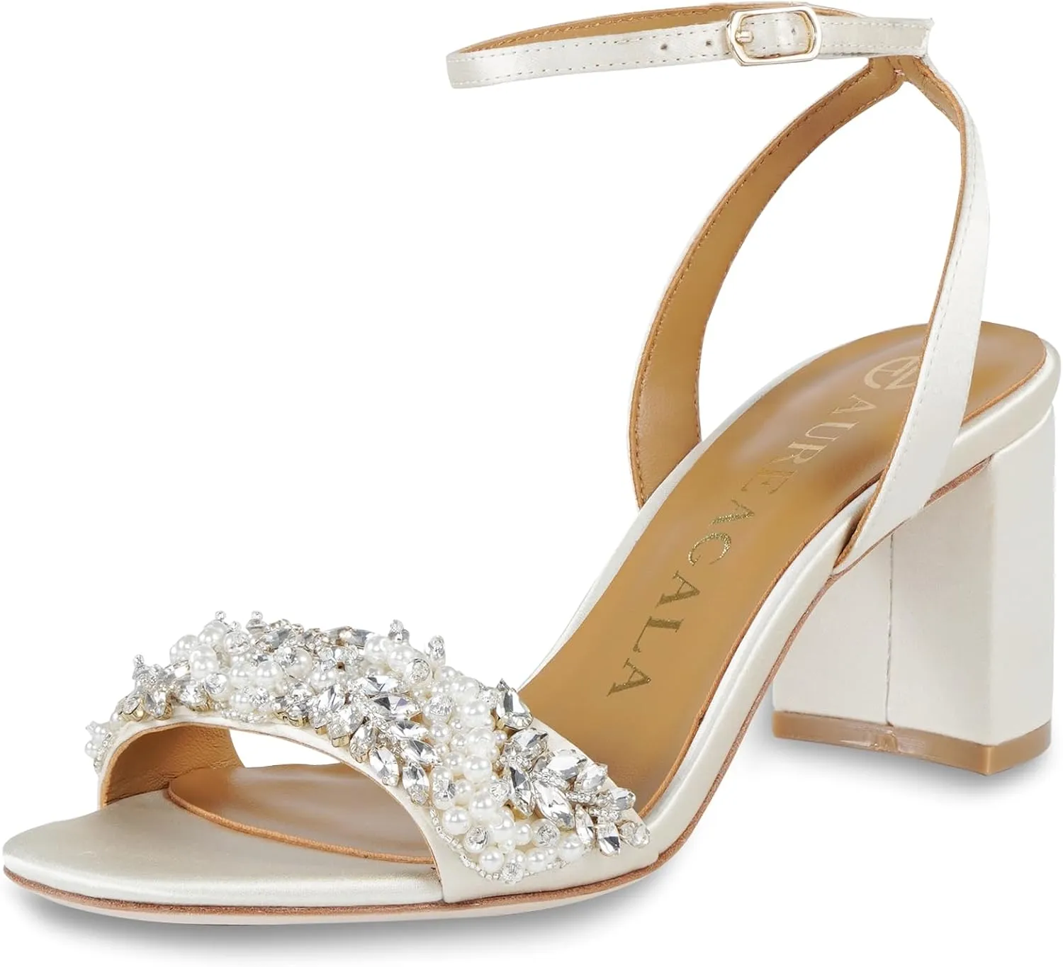 Women`s Stylish Leather Chunky heeled sandals with leather outsolefor dressy summer