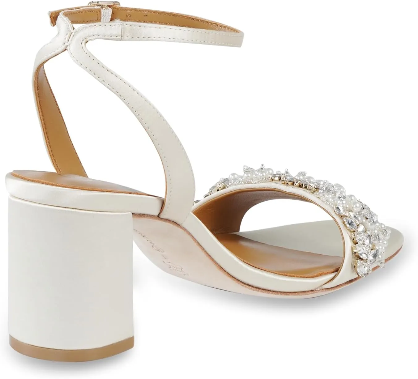 Women`s Stylish Leather Chunky heeled sandals with leather outsolefor dressy summer