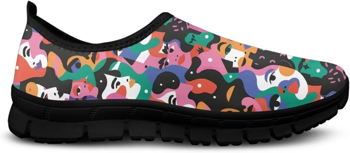 Women's Walking Shoes Slip On Comfy Fashion Sneakers Wide Width Breathable Hand Free Casual Light - Wight Low Tops Size 7.5-15.5