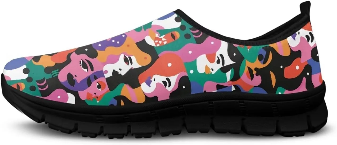 Women's Walking Shoes Slip On Comfy Fashion Sneakers Wide Width Breathable Hand Free Casual Light - Wight Low Tops Size 7.5-15.5