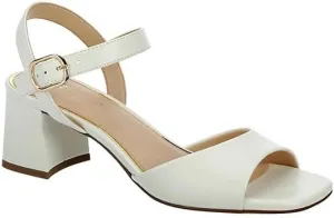 XAPPEAL Hera - Women's Faux Leather Open Square Toe Low Block Heel Dress Sandals