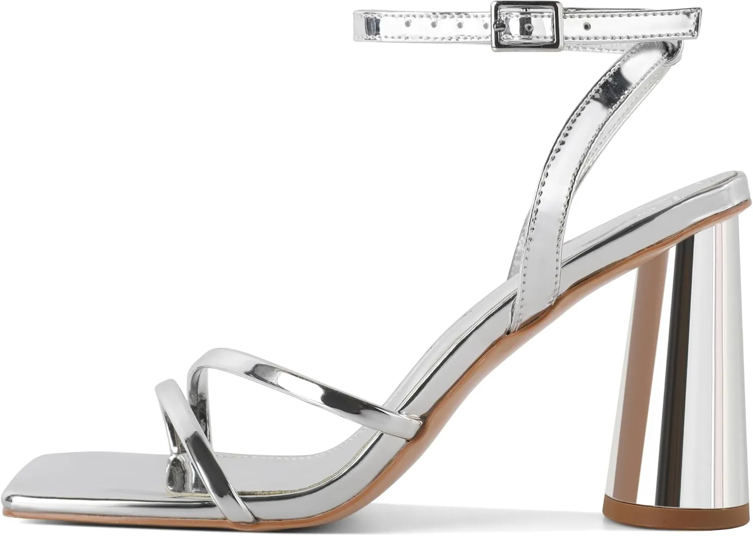 YODEKS Chunky Heels For Women Strappy High Heels 3.5" Heeled Sandals Open Toe Shoes US US Size 5-13