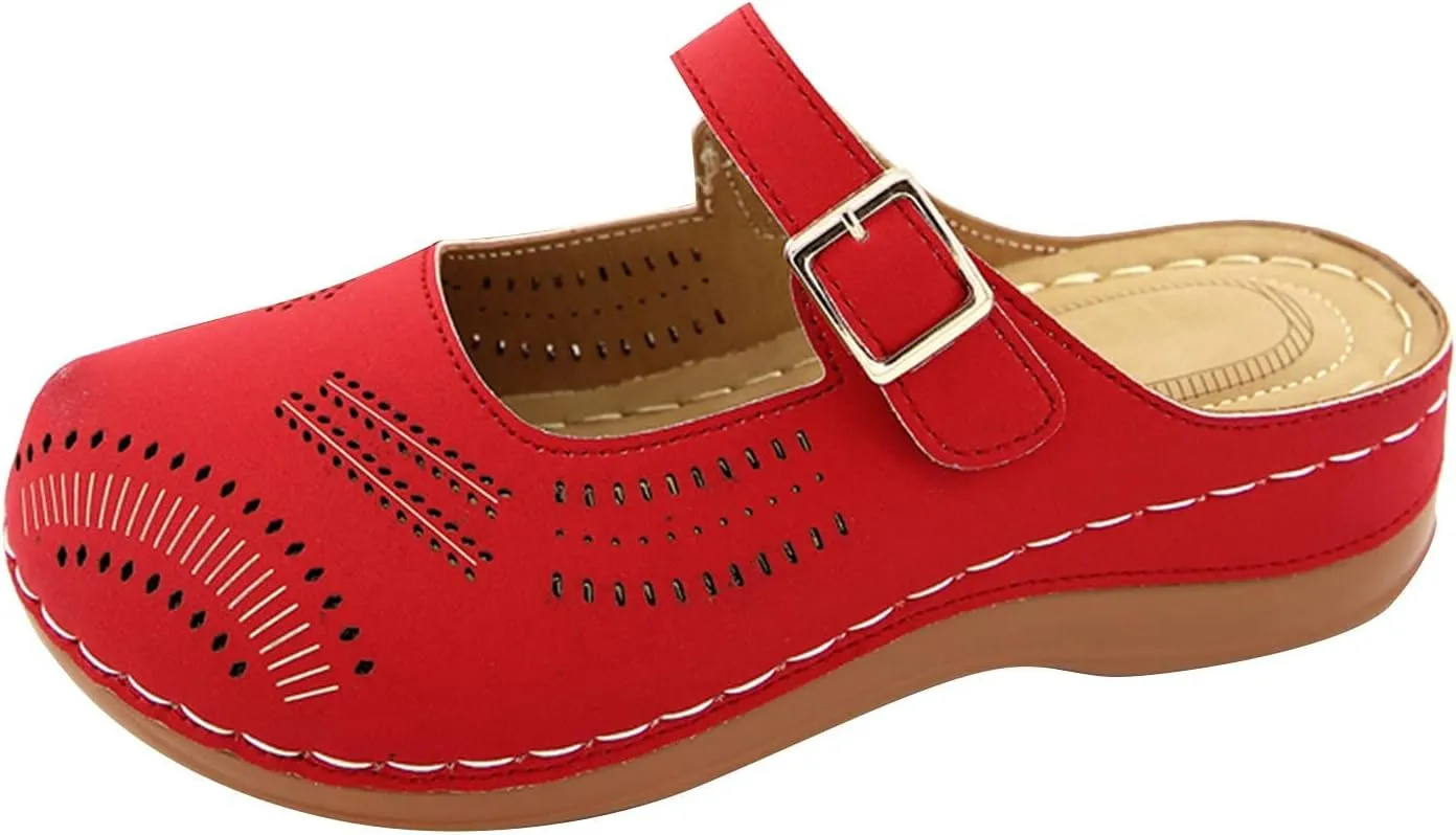 ZBYY Women's Summer Sandals Cutout Casual Bohemia Gladiator Wedge Shoes Comfort Ankle Strap Outdoor Platform Sandals