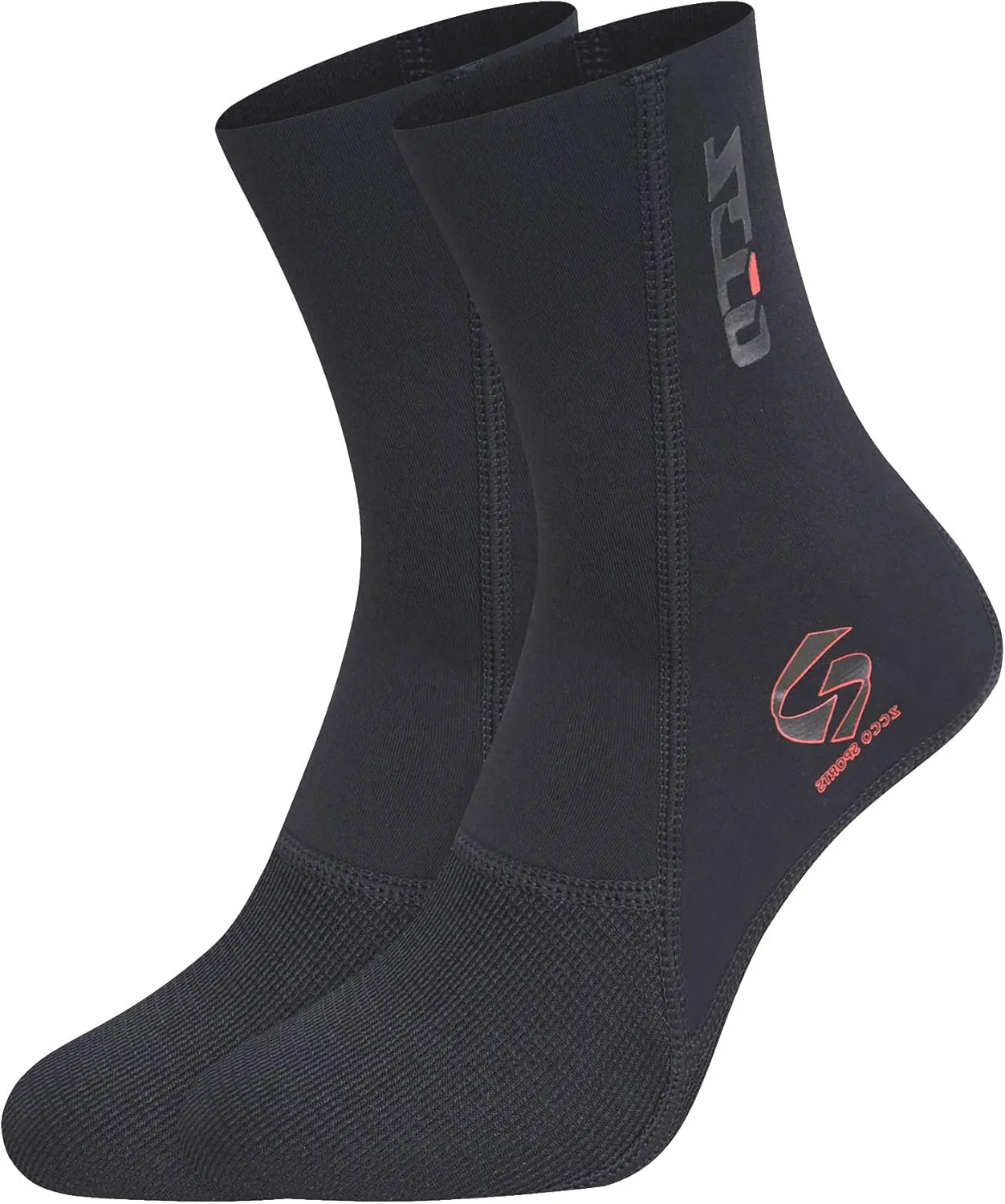 ZCCO 1.5/3mm Neoprene Diving Socks, Men Women Youth, Swim Socks for Diving, Snorkeling, Water Sports